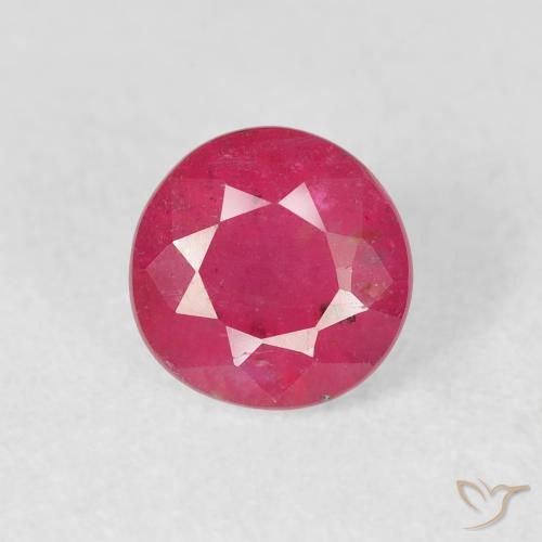 1.40ct Naturale Rosa rossastra Rubino, Rotondo, VS-SI