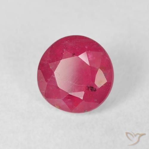 Rubino Rosa rossastra naturale da 1.40 ct, Rotondo, VS-SI