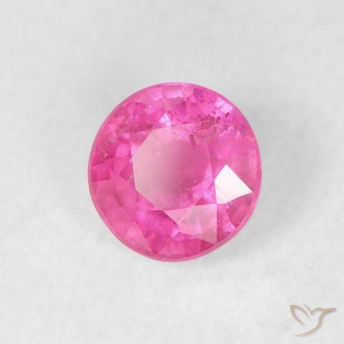 Rubino Rosa hot naturale da 0.98 ct, Rotondo, VS-SI