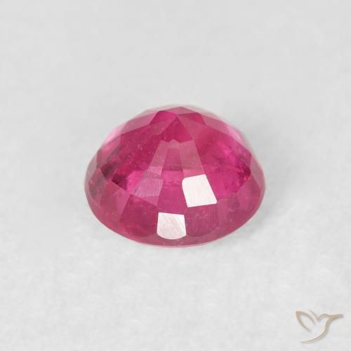 Rubino Rosa hot naturale da 0.98 ct, Rotondo, VS-SI