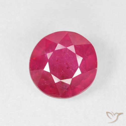 1.72ct Naturale Rosso tendente al rosa Rubino, Rotondo, VS-SI