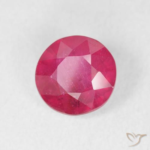 Rubino Rosso tendente al rosa naturale da 1.72 ct, Rotondo, VS-SI