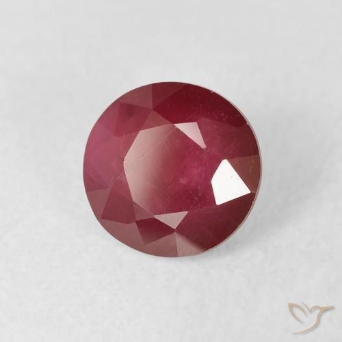 Rubino Sangue rosso naturale da 1.63 ct, Rotondo, VS-SI