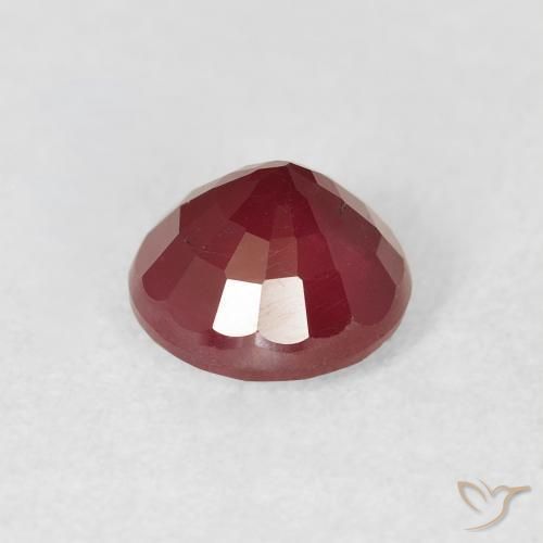 Rubino Sangue rosso naturale da 1.63 ct, Rotondo, VS-SI
