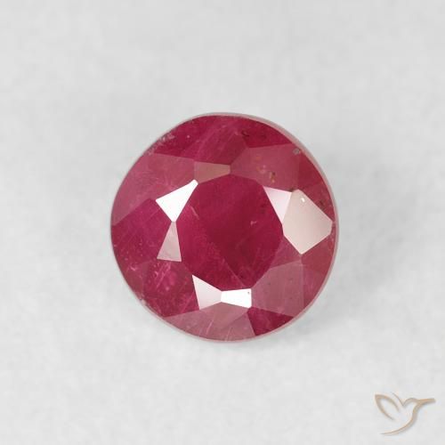 1.09ct Naturale Rosa rossastra Rubino, Rotondo, VS-SI