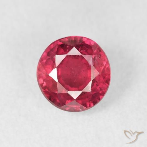 1.36ct Naturale Rosso medio Rubino, Rotondo, VS-SI