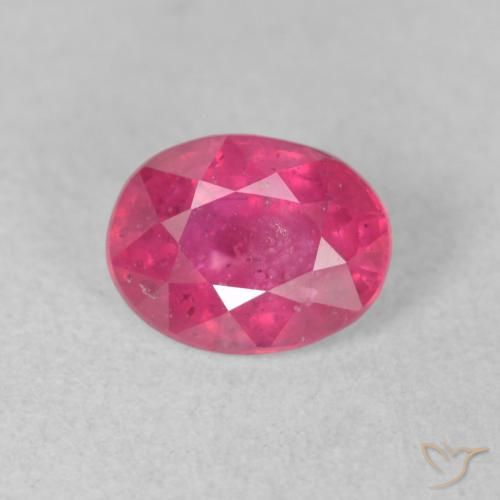 1.53ct Naturale Rosa medio Rubino, Ovale, VS-SI