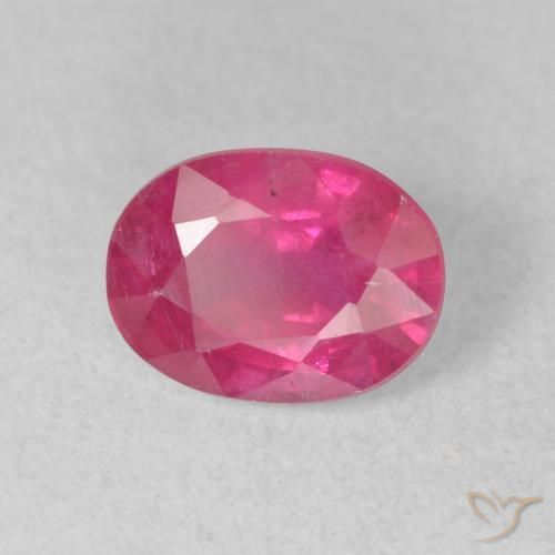 Rubino Rosso tendente al rosa naturale da 1.78 ct, Ovale, VS-SI