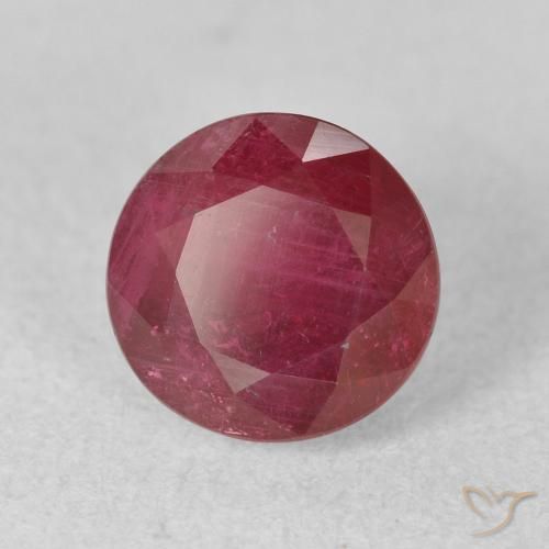 Rubino marmellata rossa naturale da 2.74 ct, Rotondo, VS-SI
