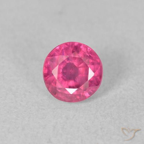 0.90ct Naturale Rosa hot Rubino, Rotondo, VS-SI, Photo A