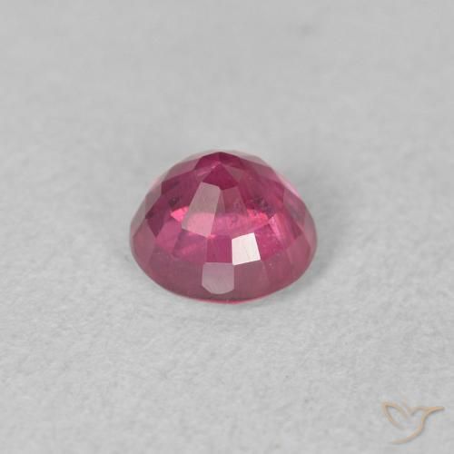 Rubino Rosa hot naturale da 0.90 ct, Rotondo, VS-SI