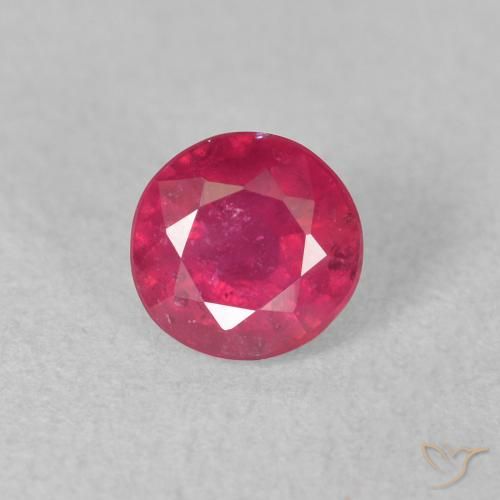 1.21ct Naturale Rosa rossastra Rubino, Rotondo, VS-SI