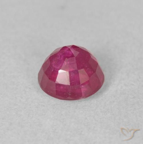 Rubino Rosa rossastra naturale da 1.21 ct, Rotondo, VS-SI