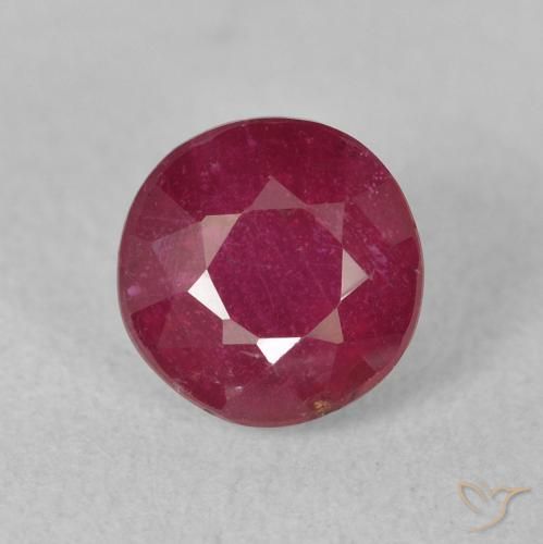2.33ct Naturale Rosso scuro Rubino, Rotondo, VS-SI