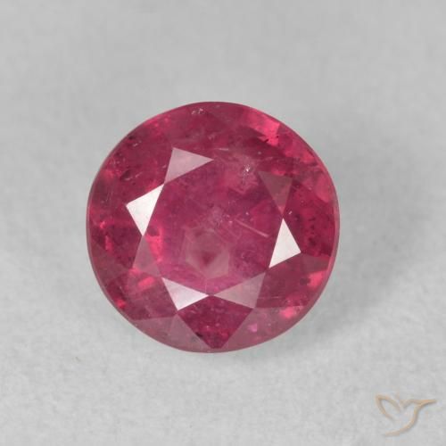 1.99ct Naturale Rosa rossastra Rubino, Rotondo, VS-SI, Photo A