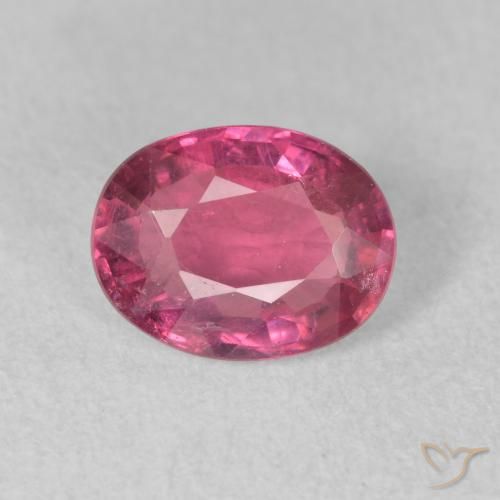 1.59ct Naturale Rosa rossastra Rubino, Ovale, VS-SI