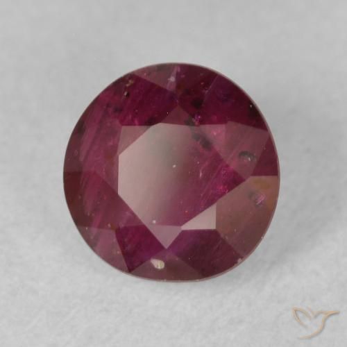 Rubino Rosso scuro naturale da 1.58 ct, Rotondo, VS-SI