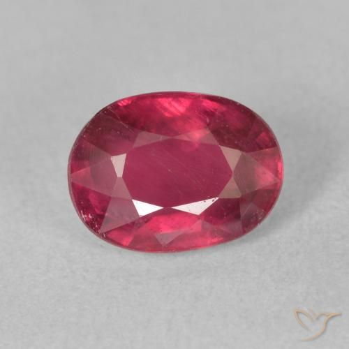 2.01ct Naturale Medium Dark-Red Rubino, Ovale, VS-SI