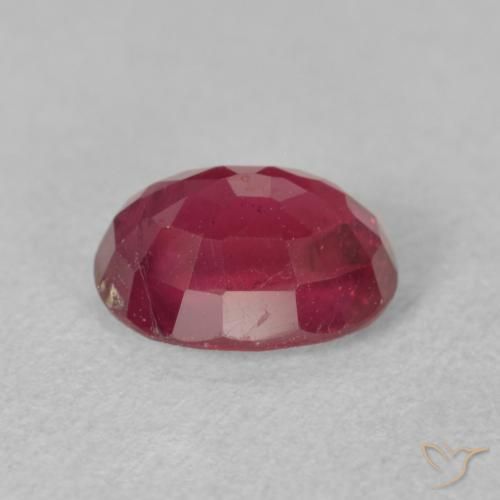 Rubino Medium Dark-Red naturale da 2.01 ct, Ovale, VS-SI