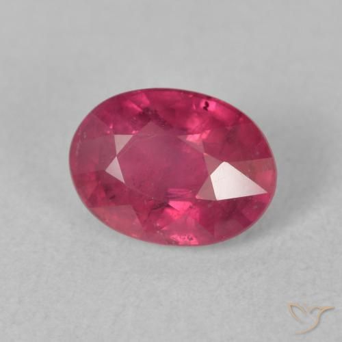 Rubino Rosa rossastra naturale da 2.03 ct, Ovale, VS-SI
