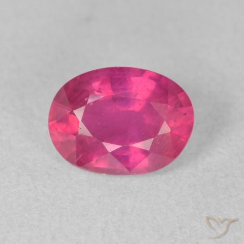 1.53ct Naturale Rosso chiaro Rubino, Ovale, VS-SI
