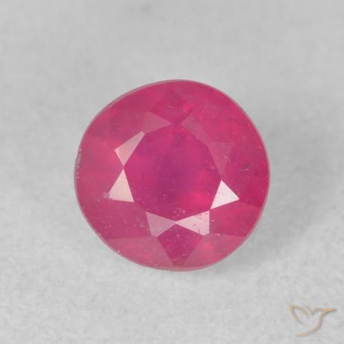 1.19ct Naturale Rosa rossastra Rubino, Rotondo, VS-SI