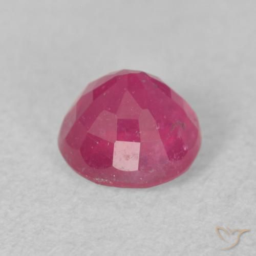 Rubino Rosa rossastra naturale da 1.19 ct, Rotondo, VS-SI