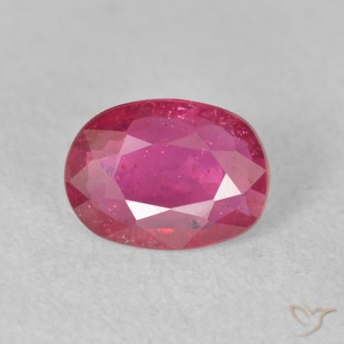 1.31ct Naturale Rosa rossastra Rubino, Ovale, VS-SI
