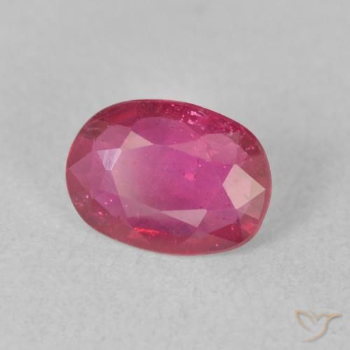 Rubino Rosa rossastra naturale da 1.31 ct, Ovale, VS-SI
