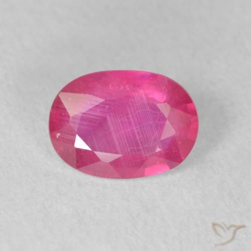 1.36ct Naturale Rosa rossastra Rubino, Ovale, VS-SI