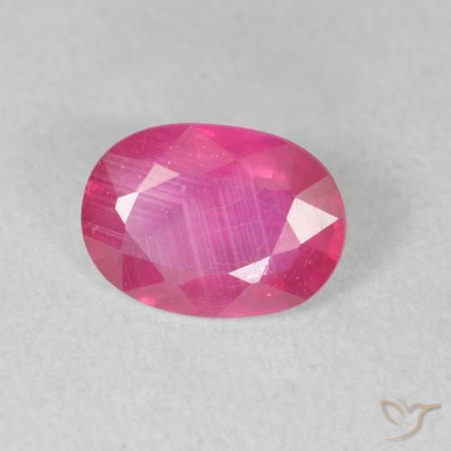 Rubino Rosa rossastra naturale da 1.36 ct, Ovale, VS-SI