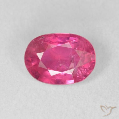 1.54ct Naturale Rosso tendente al rosa Rubino, Ovale, VS-SI, Photo A