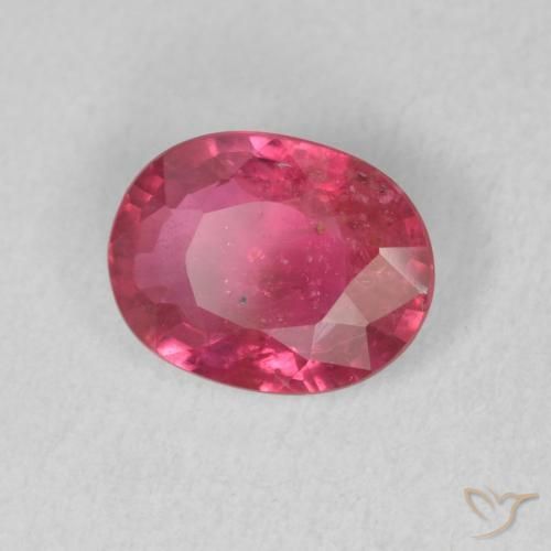 Rubino Rosso tendente al rosa naturale da 1.48 ct, Ovale, VS-SI