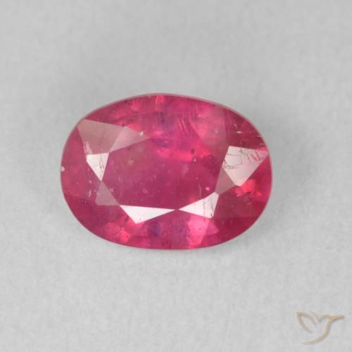 1.57ct Naturale Rosso medio Rubino, Ovale, VS-SI