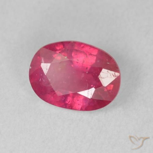 Rubino Rosso medio naturale da 1.57 ct, Ovale, VS-SI