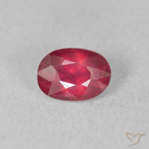 1.12ct Naturale Rosa rossastra Rubino, Ovale, VS-SI