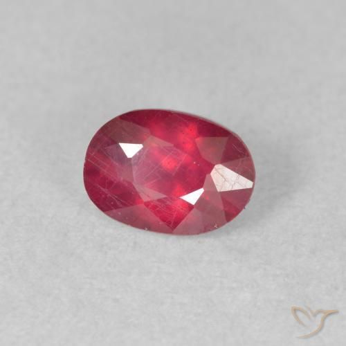 Rubino Rosa rossastra naturale da 1.12 ct, Ovale, VS-SI
