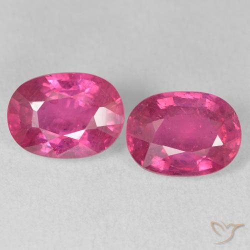 3.96ctw Naturale Rosso tendente al rosa Rubino, Ovale, VS-SI