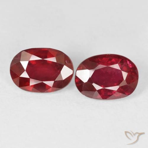 2.34ctw Naturale Rosso scuro Rubino, Ovale, VS, Photo A
