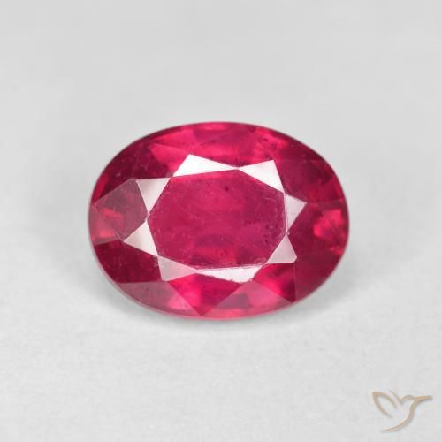 1.89ct Naturale Rosa rossastro intenso Rubino, Ovale, VS