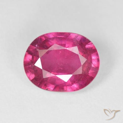 3.45ct Naturale Medium Dark-Pink Rubino, Ovale, VS