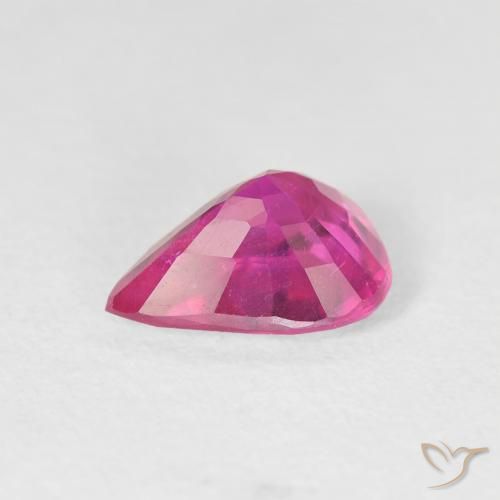 Rubino Magenta intenso naturale da 2.09 ct, Forma a pera, VS