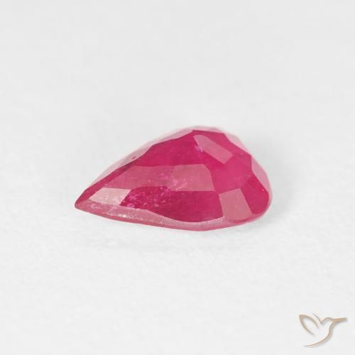 Rubino Rosa hot naturale da 1.26 ct, Forma a pera, VS