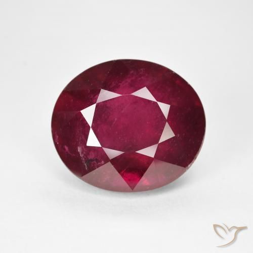 15.28ct Naturale Vino Rosso Profondo Rubino, Ovale, VS