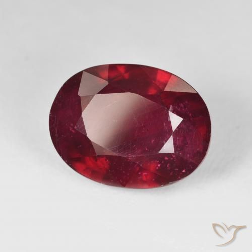 Rubino Rosso brillante naturale da 16.54 ct, Ovale, VS