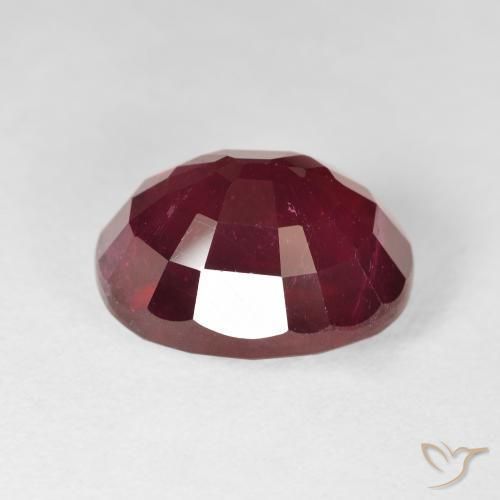 Rubino Rosso brillante naturale da 16.54 ct, Ovale, VS