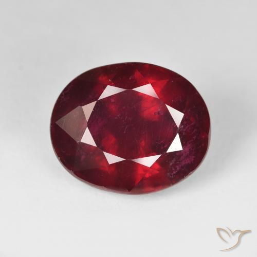 15.06ct Naturale Sangue rosso Rubino, Ovale, VS