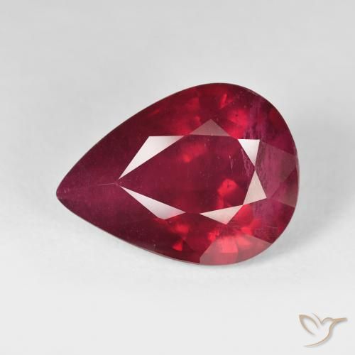 12.94ct Naturale Sangue rosso Rubino, Forma a pera, VS