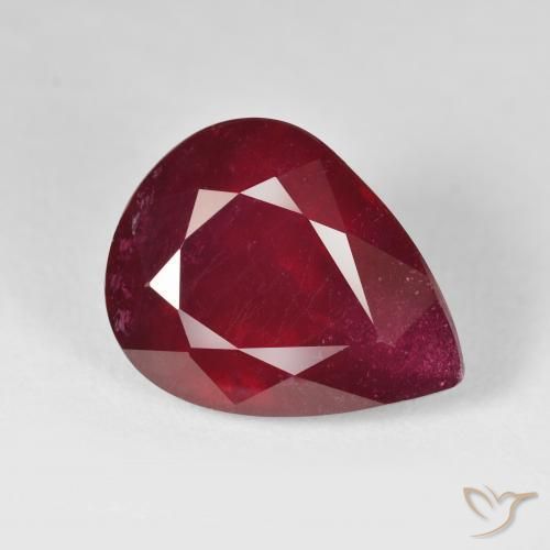 Rubino Vino rosso naturale da 14.72 ct, Forma a pera, VS