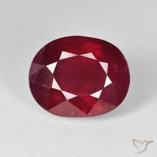 13.61ct Naturale Rosso brillante Rubino, Ovale, VS